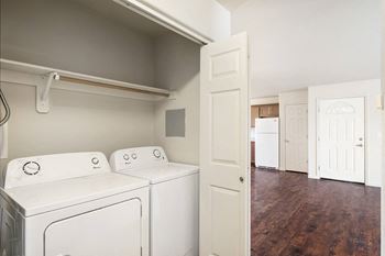 Full-size washer and dryer in laundry room closet, apartments kennewick wa.at Pine Tree Park, Washington, 99337